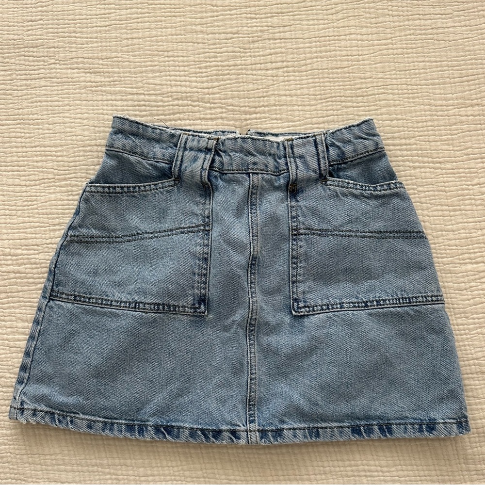 Denim mini skirt